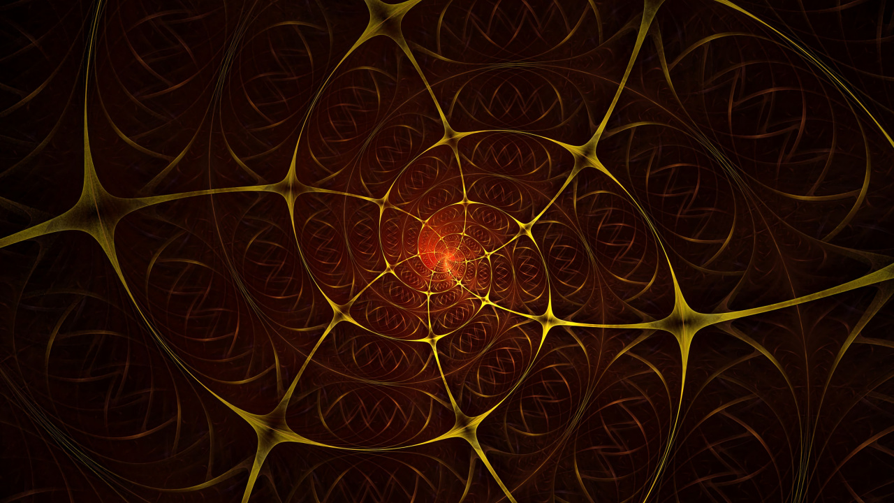 Red and Yellow Spider Web Illustration. Wallpaper in 1280x720 Resolution
