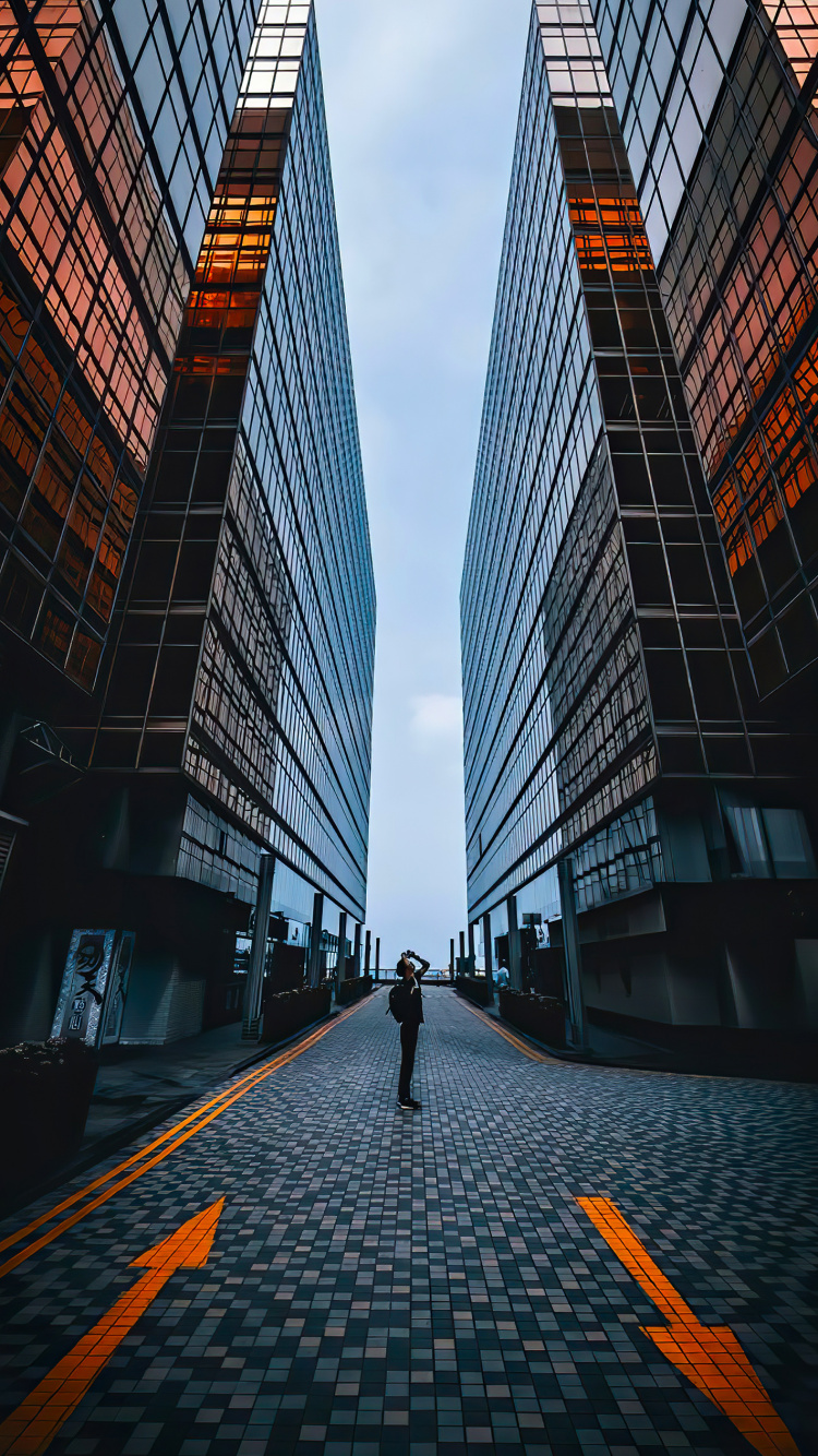 Tower Block, Telephone, World, Skyscraper, Impressive. Wallpaper in 750x1334 Resolution
