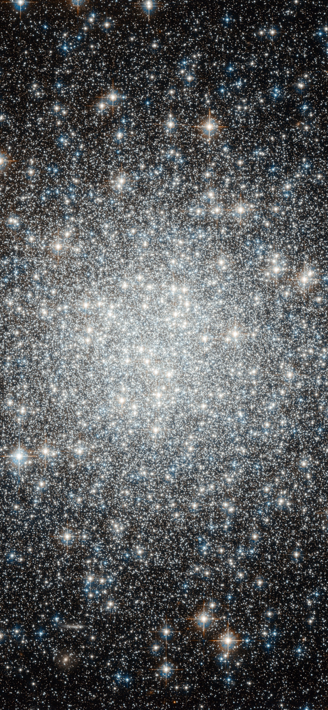 Estrellas Blancas y Azules en el Cielo. Wallpaper in 1125x2436 Resolution