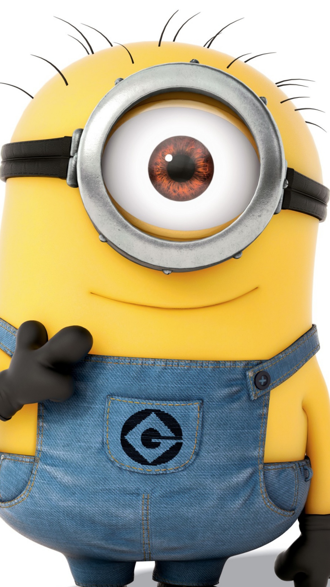 Minion Portant un Chapeau Jaune Illustration. Wallpaper in 1080x1920 Resolution