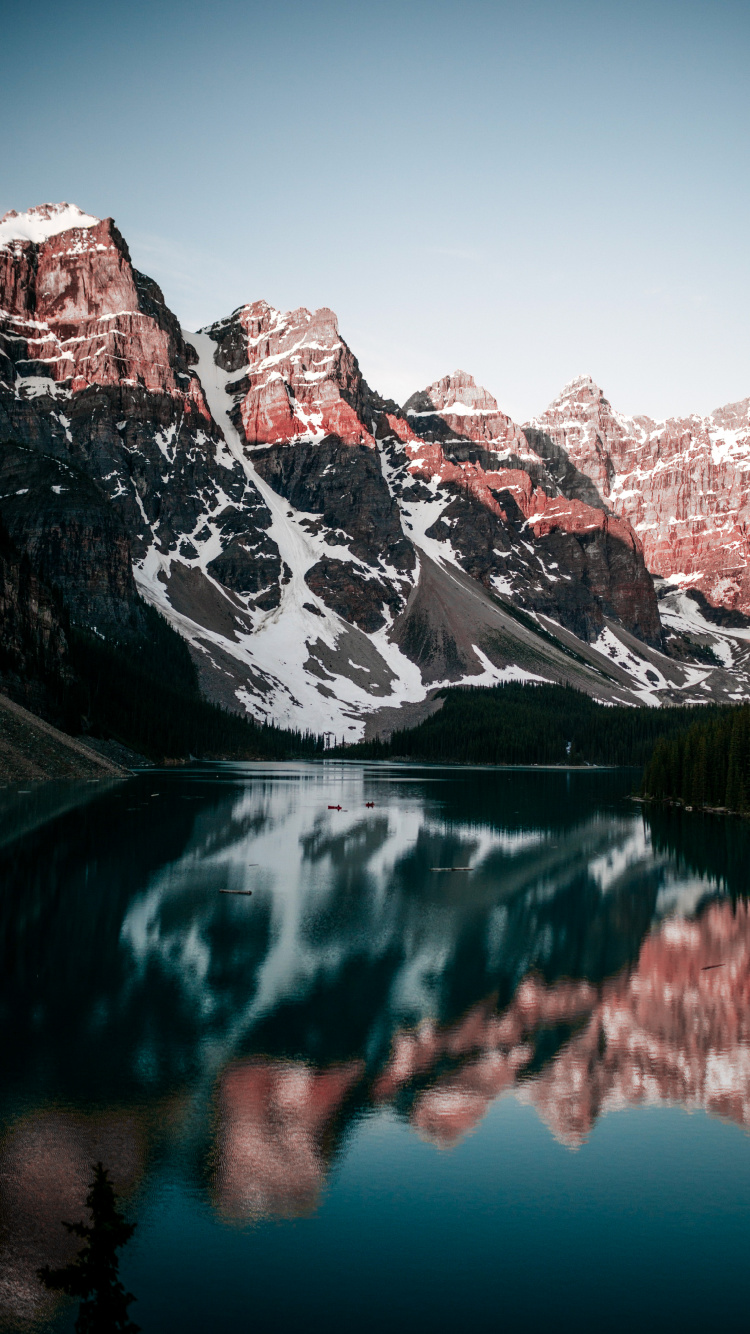 le Parc National de Banff, Banff, le Lac Moraine, Lake Louise, Eau. Wallpaper in 750x1334 Resolution