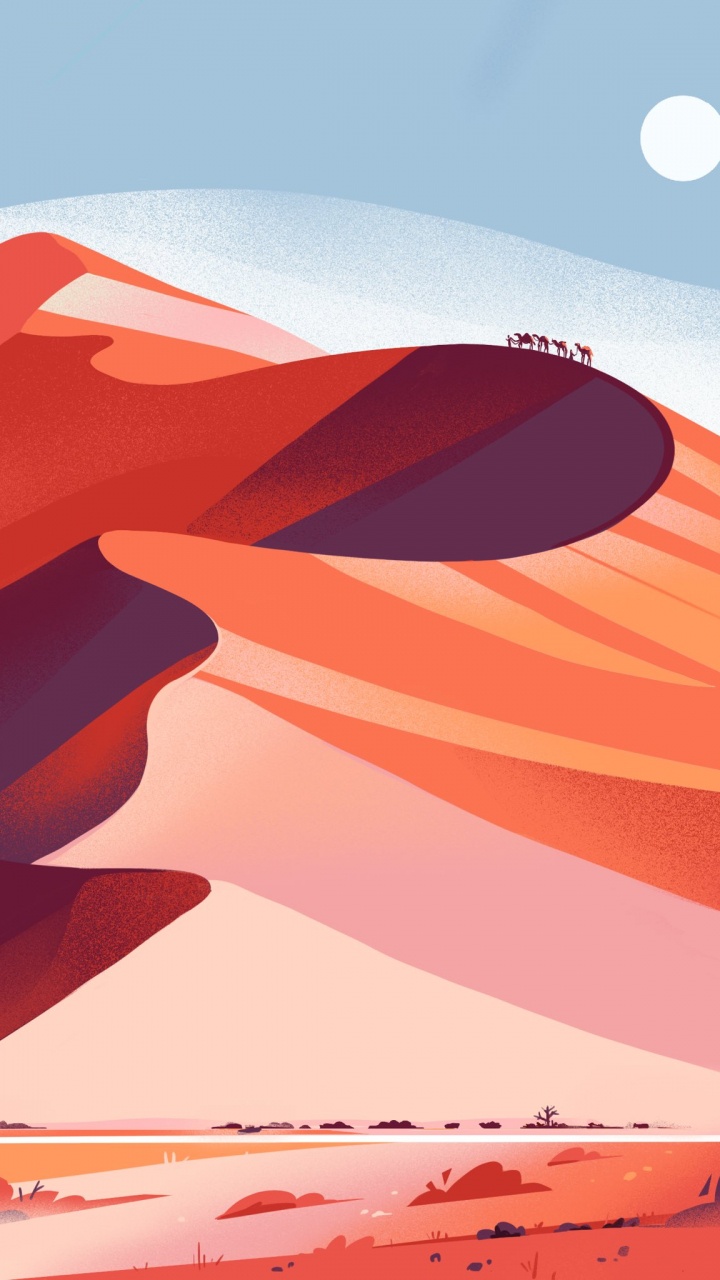 Erg, Ilustración, Gráficos, Arte, Ecorregión. Wallpaper in 720x1280 Resolution