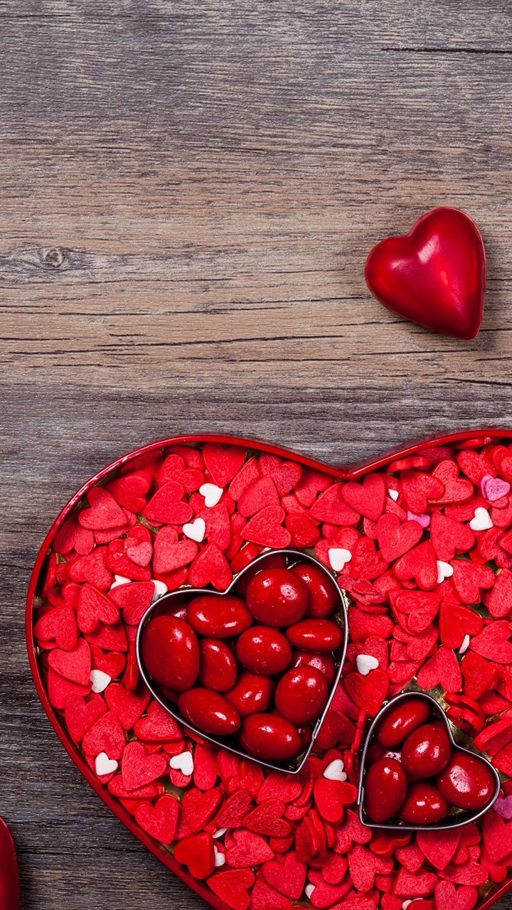 Valentines Day, Romance, Heart, Petal, Love. Wallpaper in 720x1280 Resolution