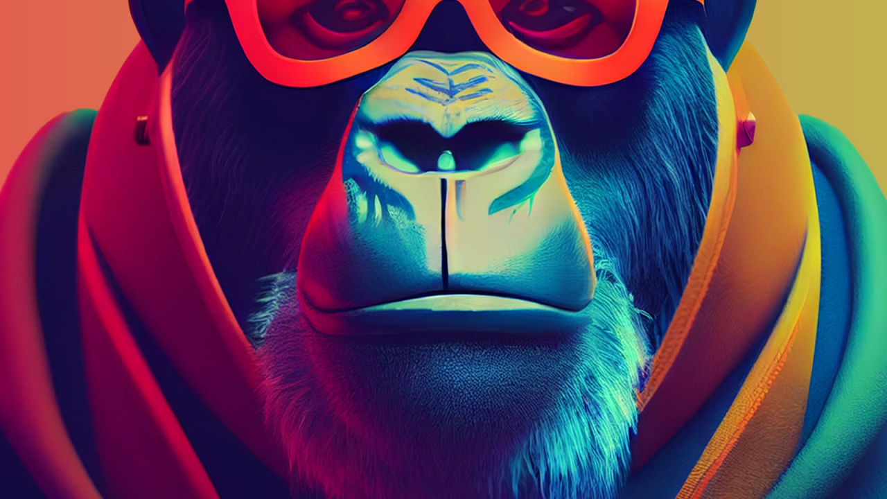 Glasses, Ios, Head, Primate, Purple. Wallpaper in 1280x720 Resolution