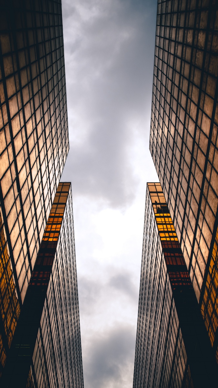Low Angle Photography of High Rise Buildings. Wallpaper in 720x1280 Resolution