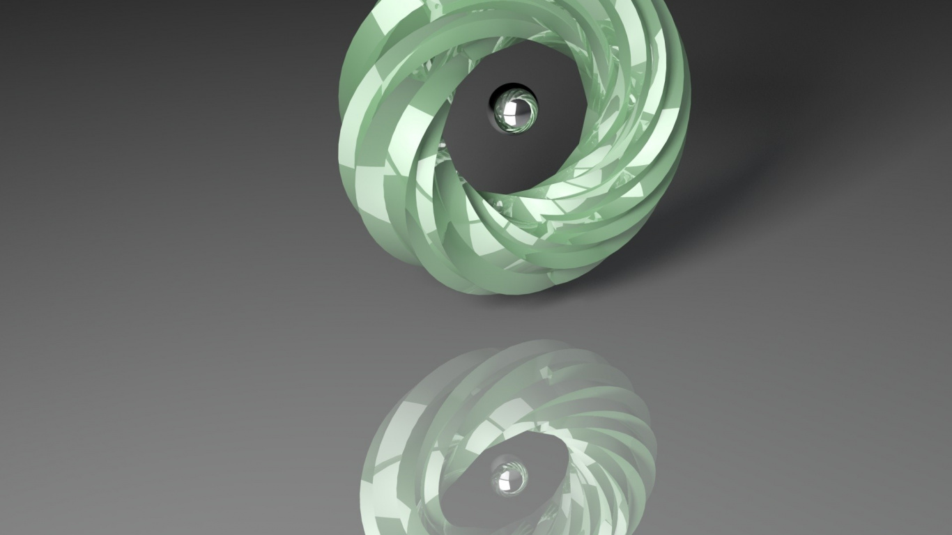 Green and Black Round Decor. Wallpaper in 1366x768 Resolution