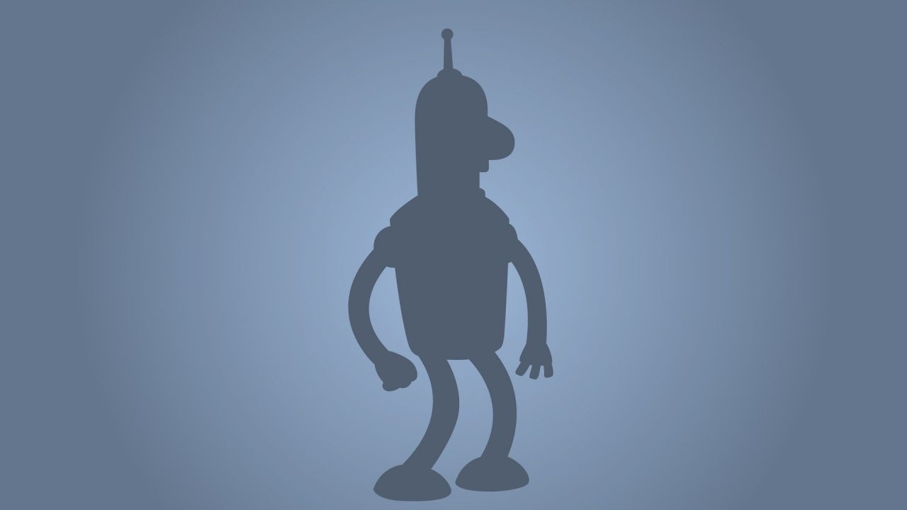 Silhouette Des Mannes Mit Flügelstatue. Wallpaper in 1280x720 Resolution