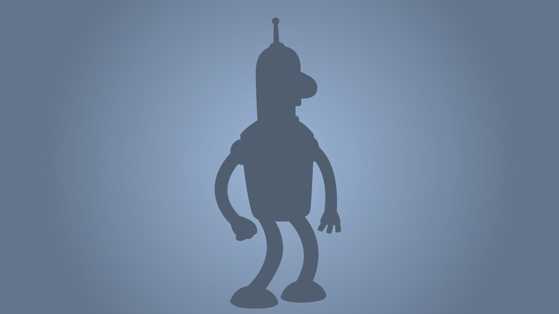 Silhouette Des Mannes Mit Flügelstatue. Wallpaper in 1920x1080 Resolution