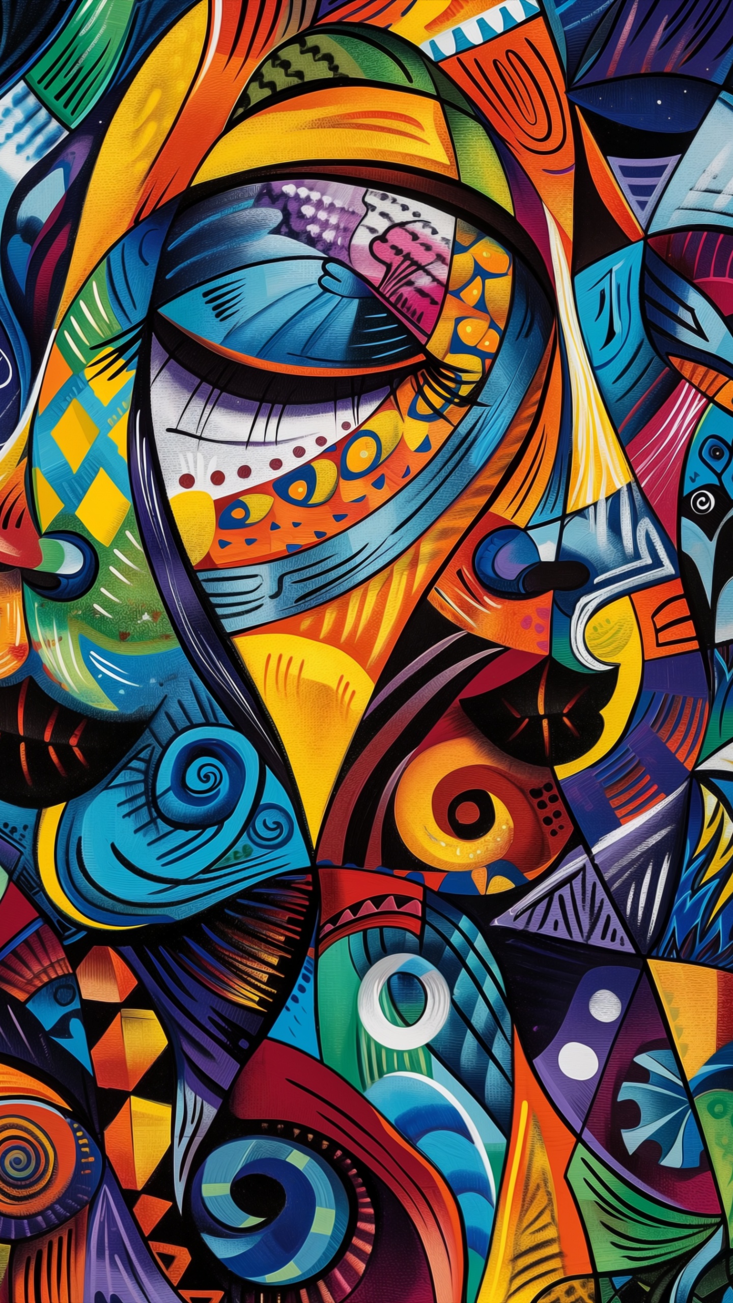 Motif, Art Paint, Street Art, Psychedelic Art, Painting. Wallpaper in 1440x2560 Resolution