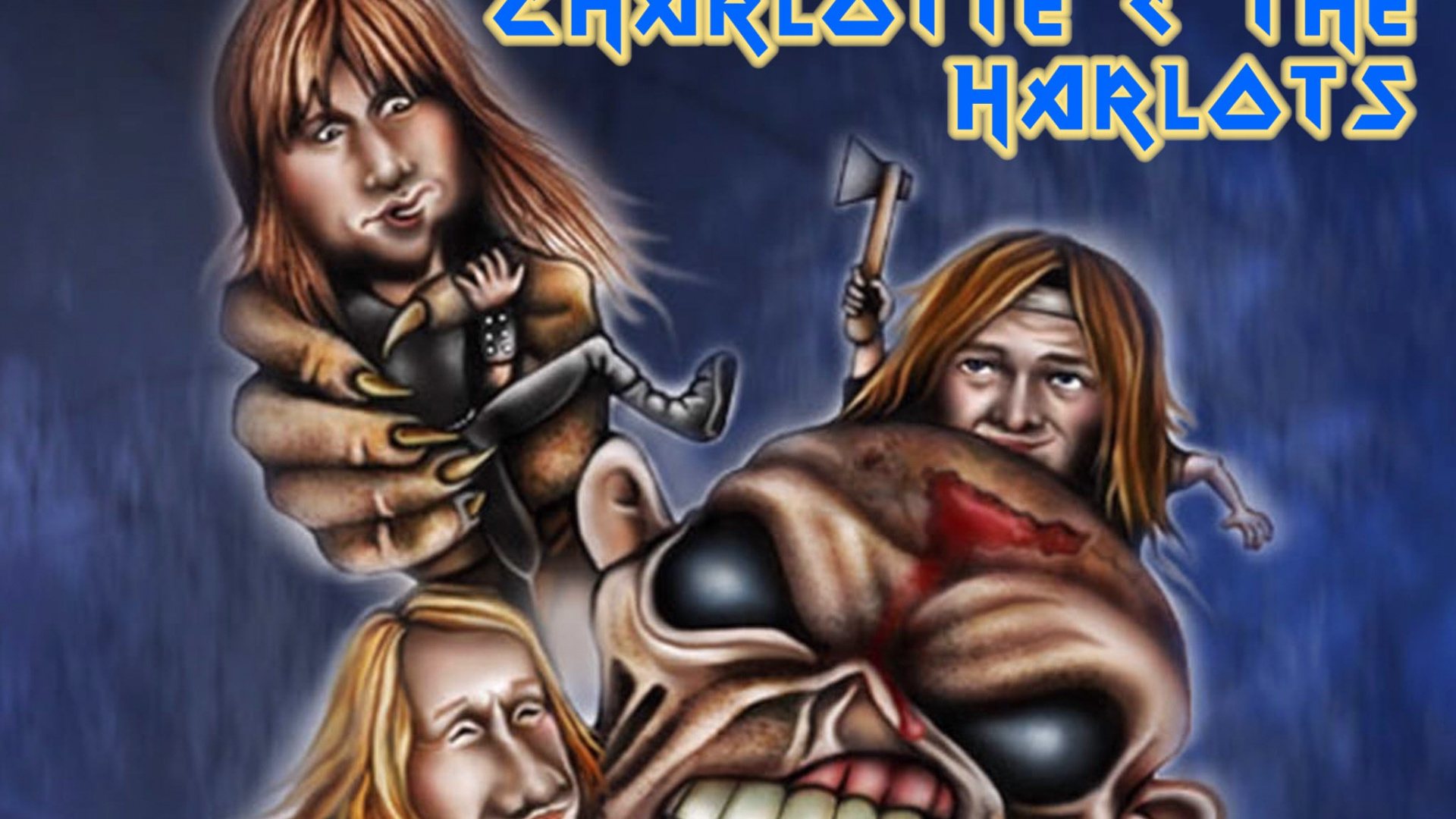 Iron Maiden, Heavy Metal, la Ficción, Protagonista, Ilustración. Wallpaper in 1920x1080 Resolution