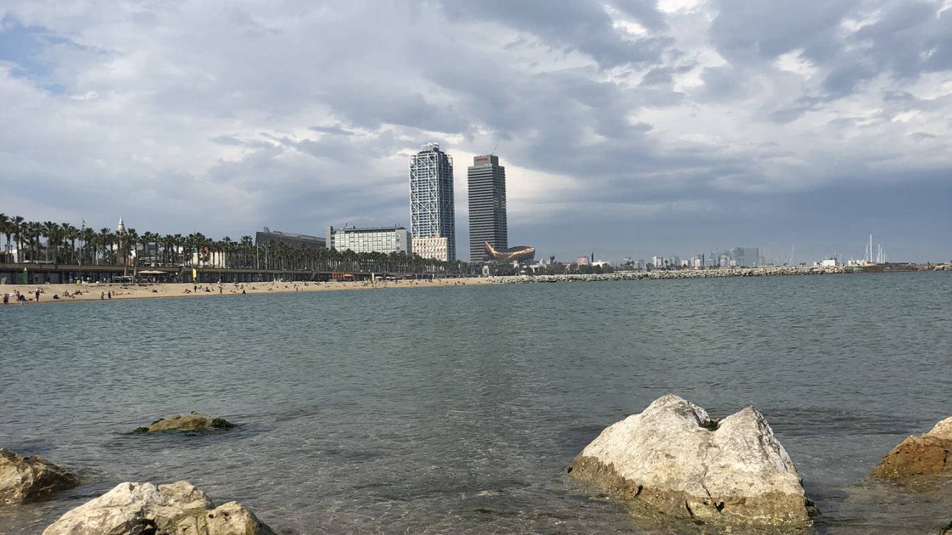 Sea, Body of Water, Cloud, Shore, Fluid. Wallpaper in 1366x768 Resolution