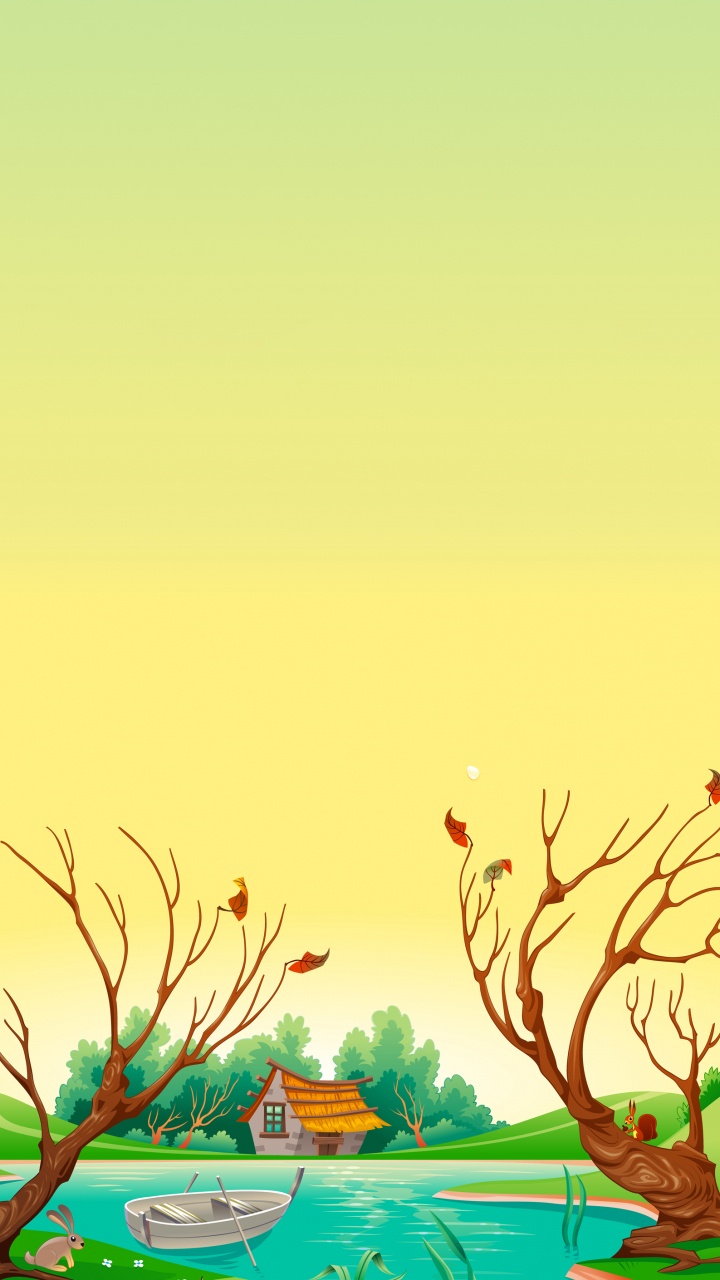 Gráficos Vectoriales, la Pintura de Paisaje, Caricatura, Ilustración, Cartel. Wallpaper in 720x1280 Resolution