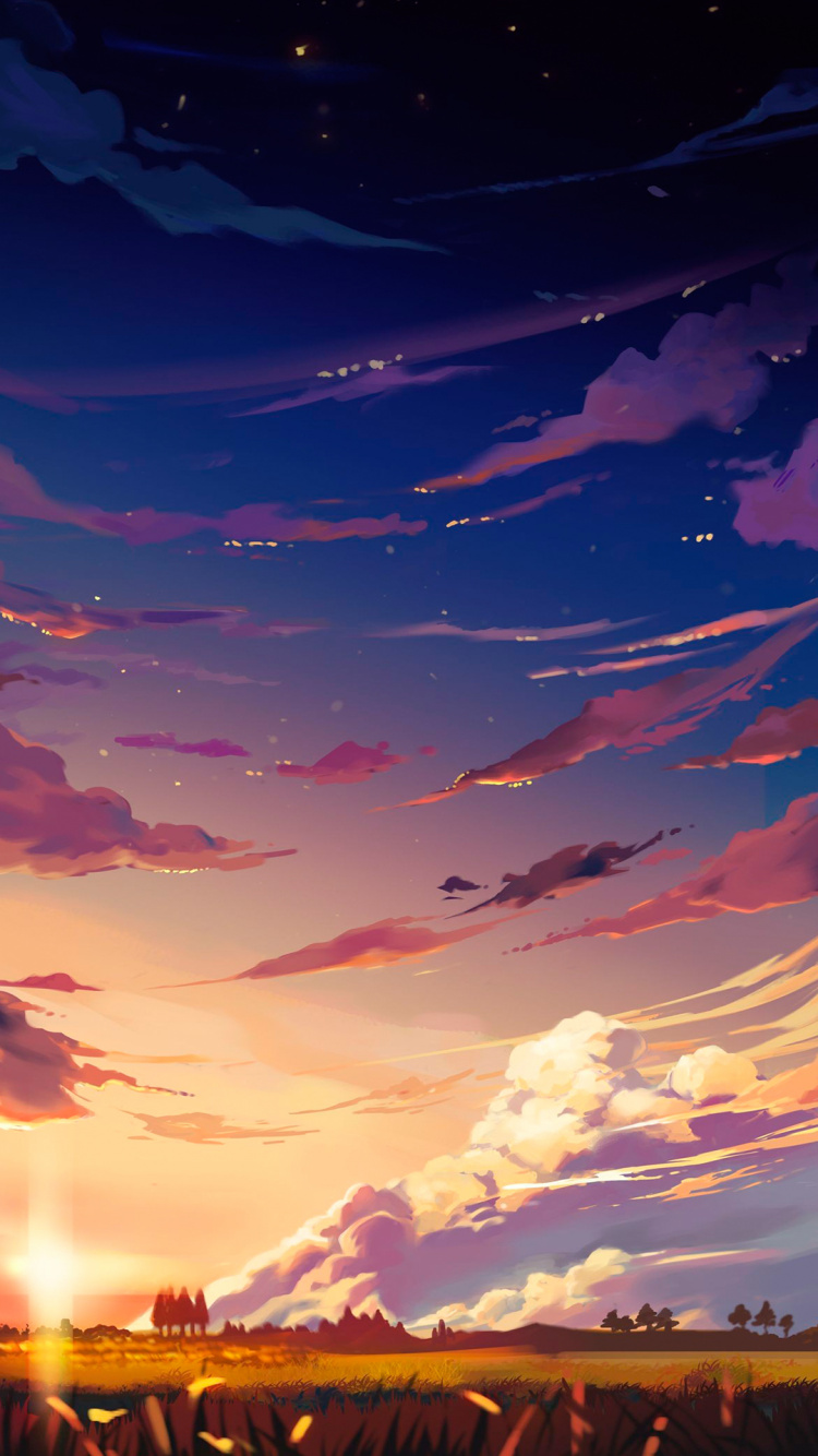 L'anime, Style Animé, Art, Atmosphère, Lumière. Wallpaper in 750x1334 Resolution