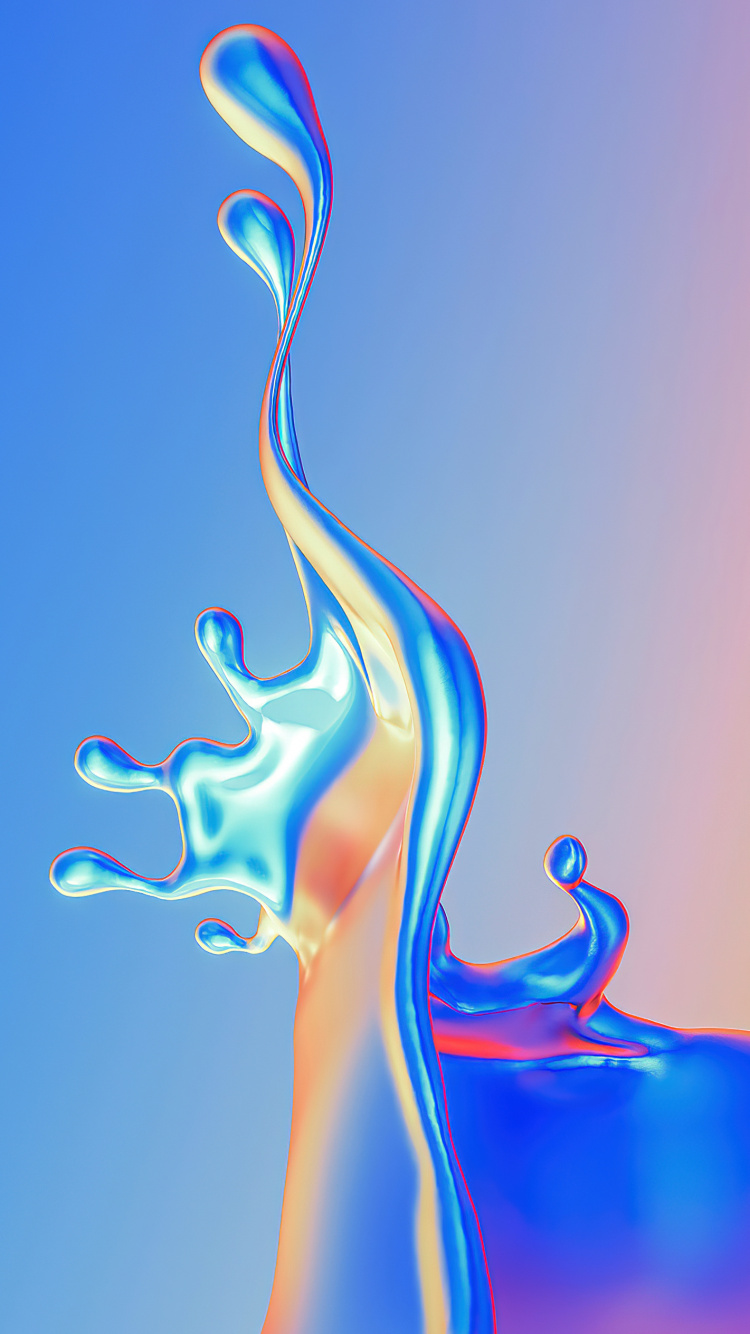 液体, Azure, 流体, 雕塑, 艺术 壁纸 750x1334 允许