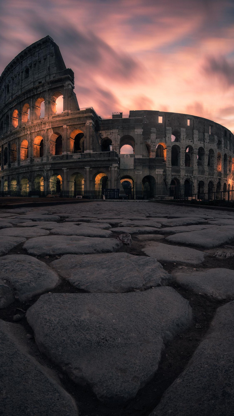 Italy, Italia, Colosseum, Roman Forum, Rome Free Walking Tour. Wallpaper in 750x1334 Resolution