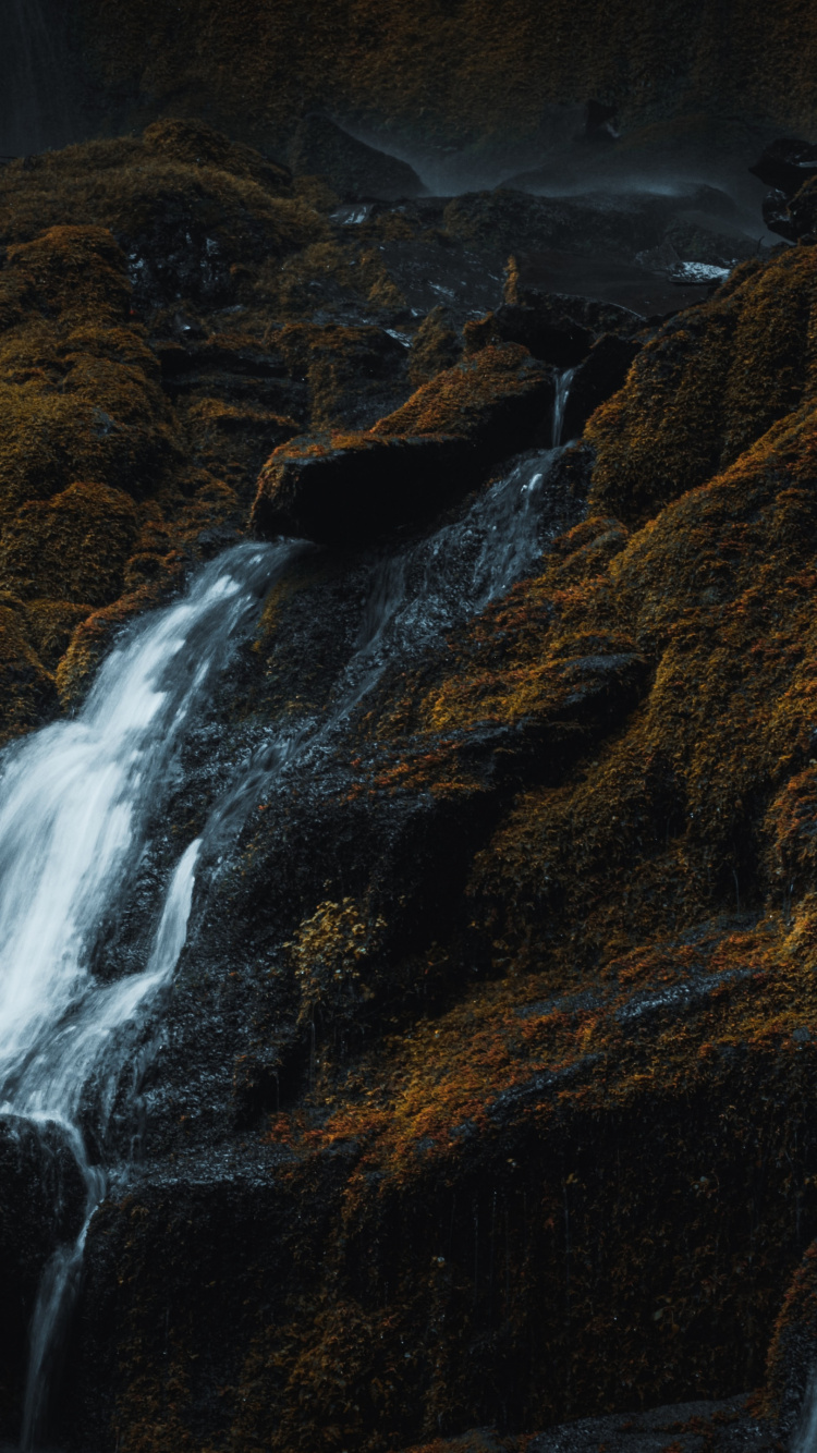 Waterfall, Water, Mountain, Natural Landscape, Chute. Wallpaper in 750x1334 Resolution