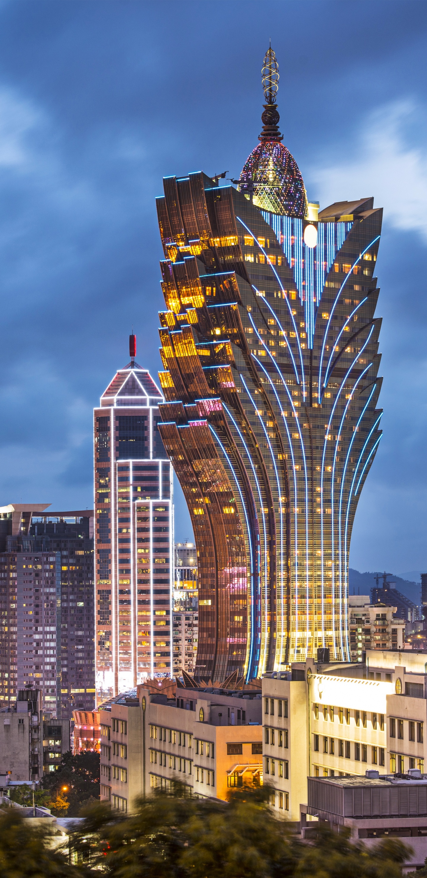 赌场, 城市, 城市景观, 里程碑, 塔块 壁纸 1440x2960 允许