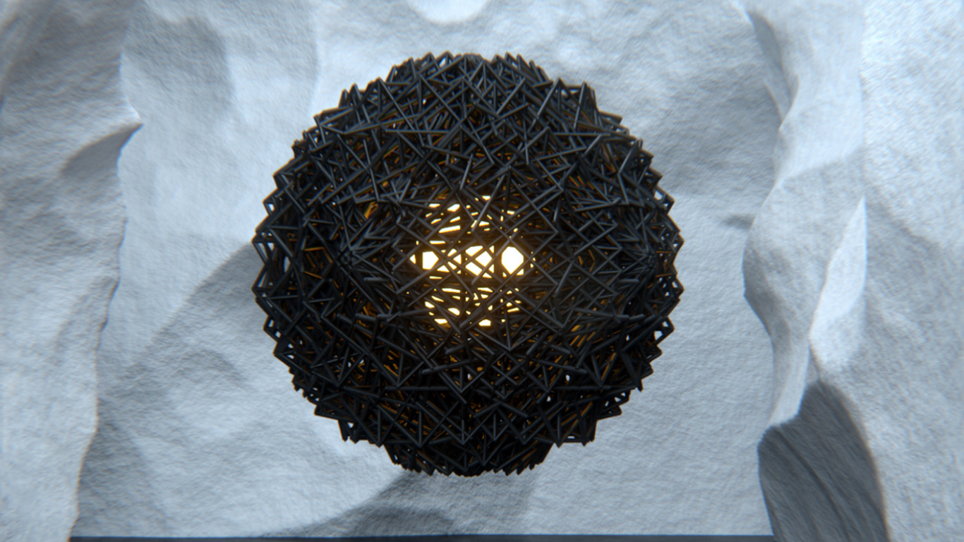 Black Round Ball on White Tissue Paper. Wallpaper in 1366x768 Resolution