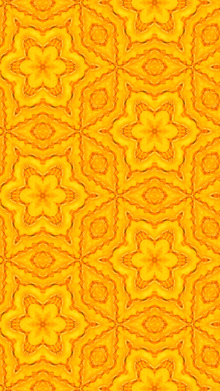 Gelb-weißes Florales Textil. Wallpaper in 750x1334 Resolution