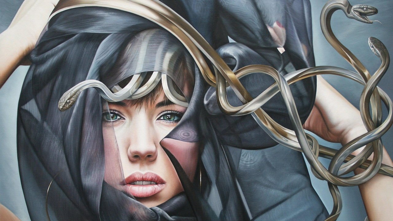 Woman in Black Leather Jacket. Wallpaper in 1280x720 Resolution