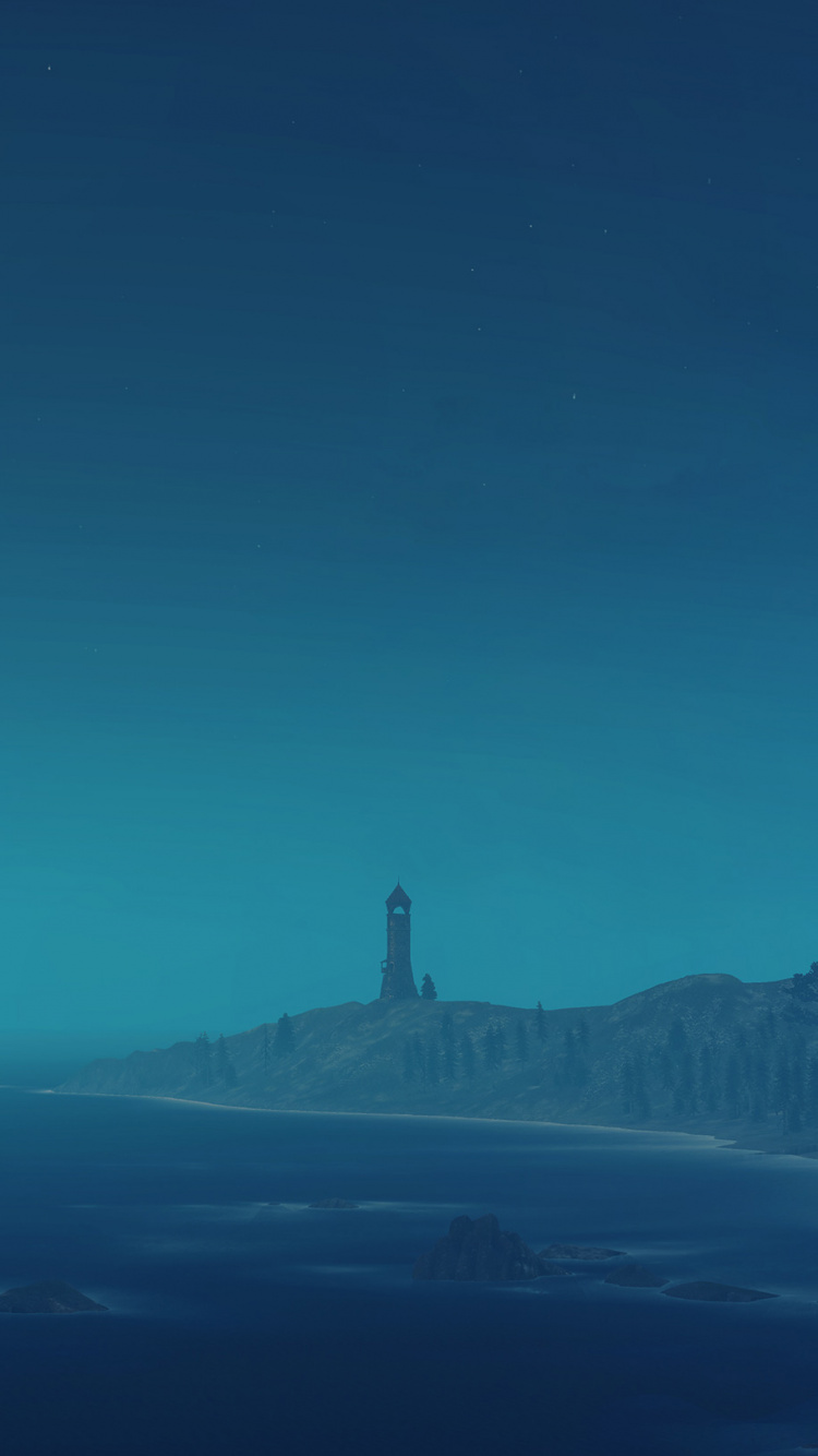 Éolienne au Sommet de la Colline Pendant la Nuit. Wallpaper in 750x1334 Resolution