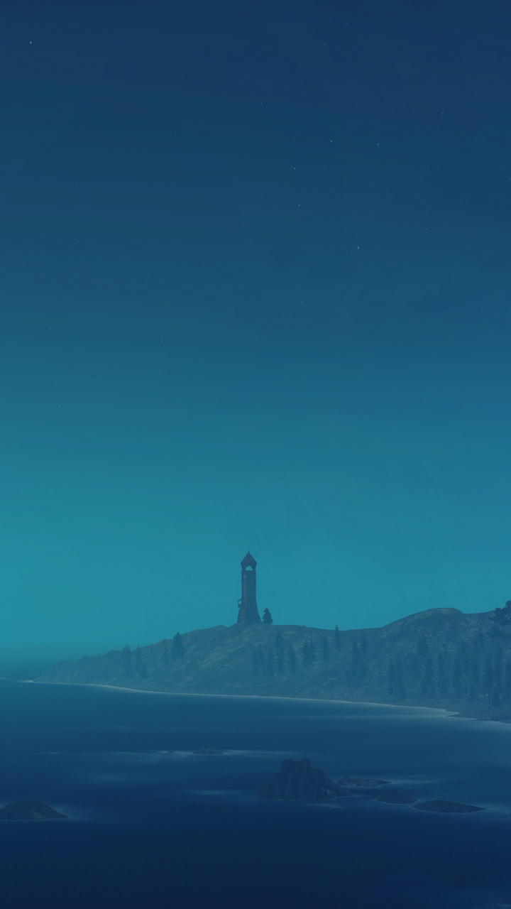 Windkraftanlage Auf Dem Hügel Während Der Nacht. Wallpaper in 720x1280 Resolution