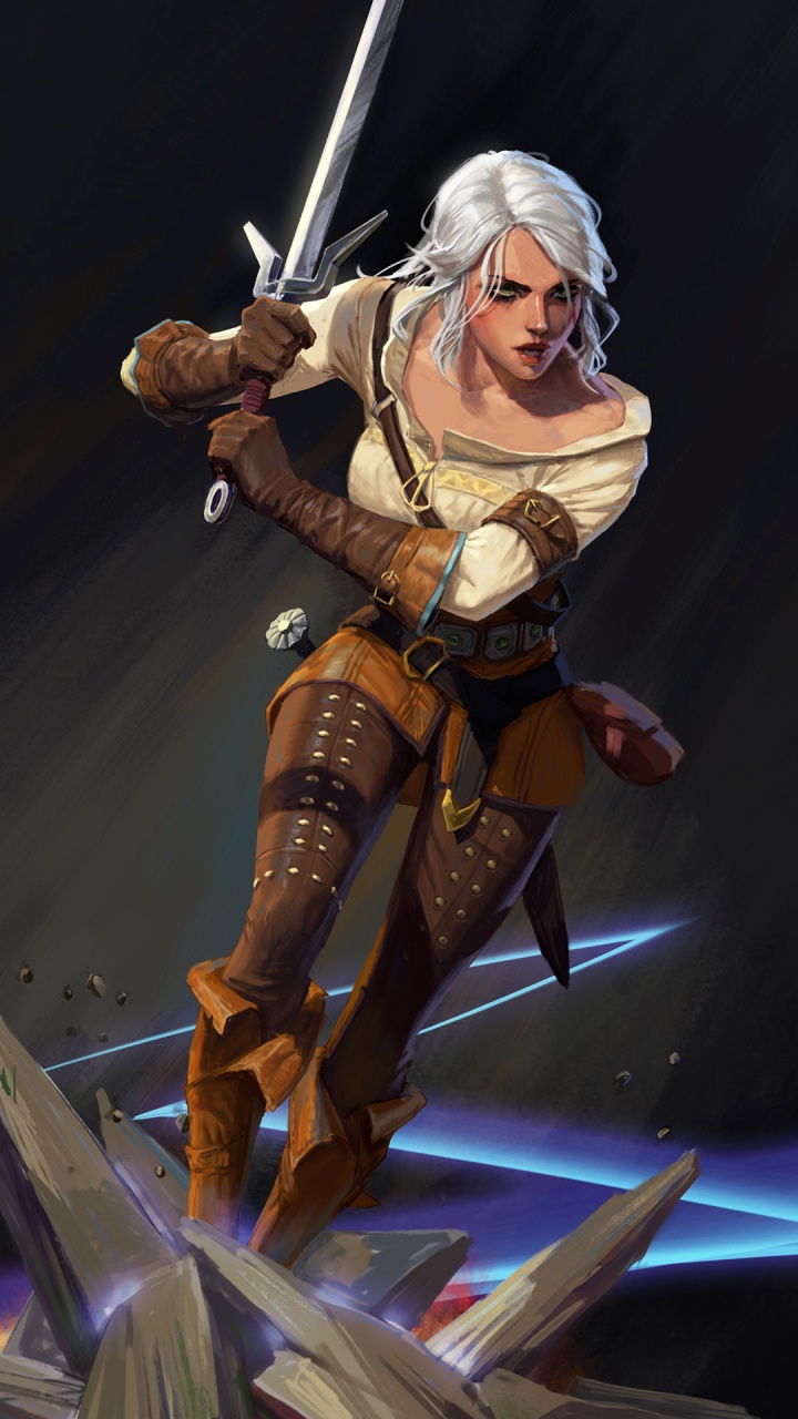 Hexer Action Posen, The Witcher 3 Wild Hunt, Ciri, Geralt Von Riva, The Witcher. Wallpaper in 720x1280 Resolution