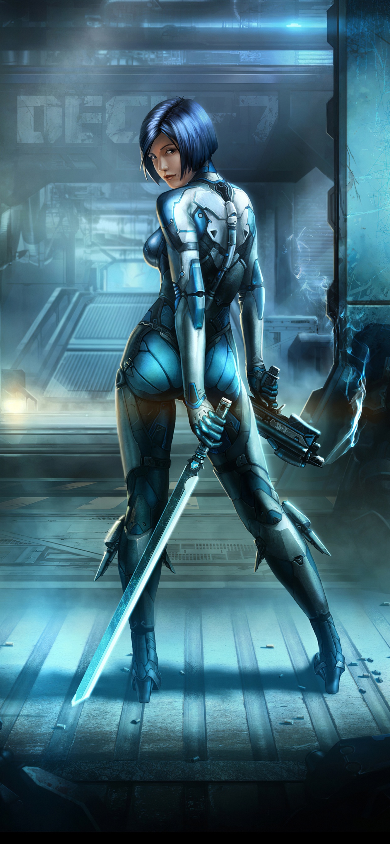 Cyberpunk 2077, Cyberpunk, Cyborg, Art, Android. Wallpaper in 1242x2688 Resolution