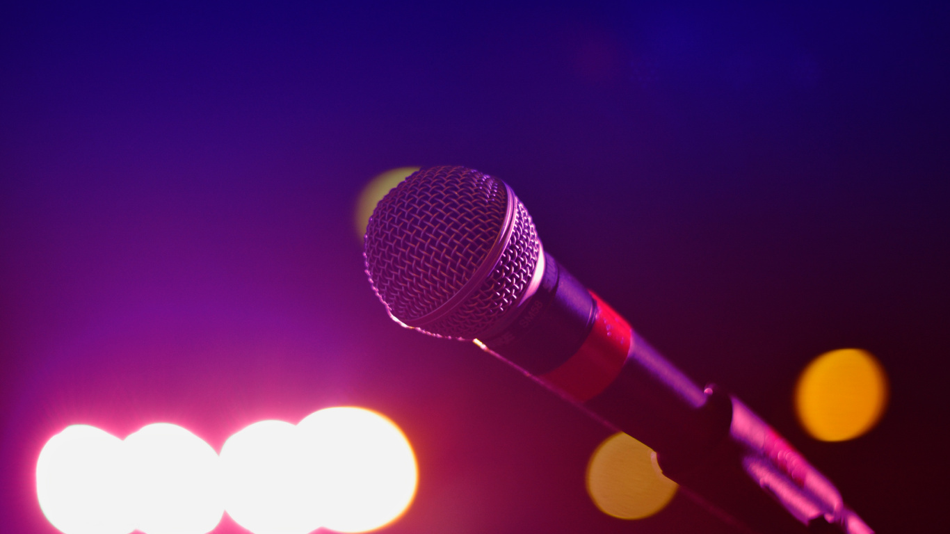 Microphone, Audio Equipment, Technology, Music, Audio. Wallpaper in 1366x768 Resolution