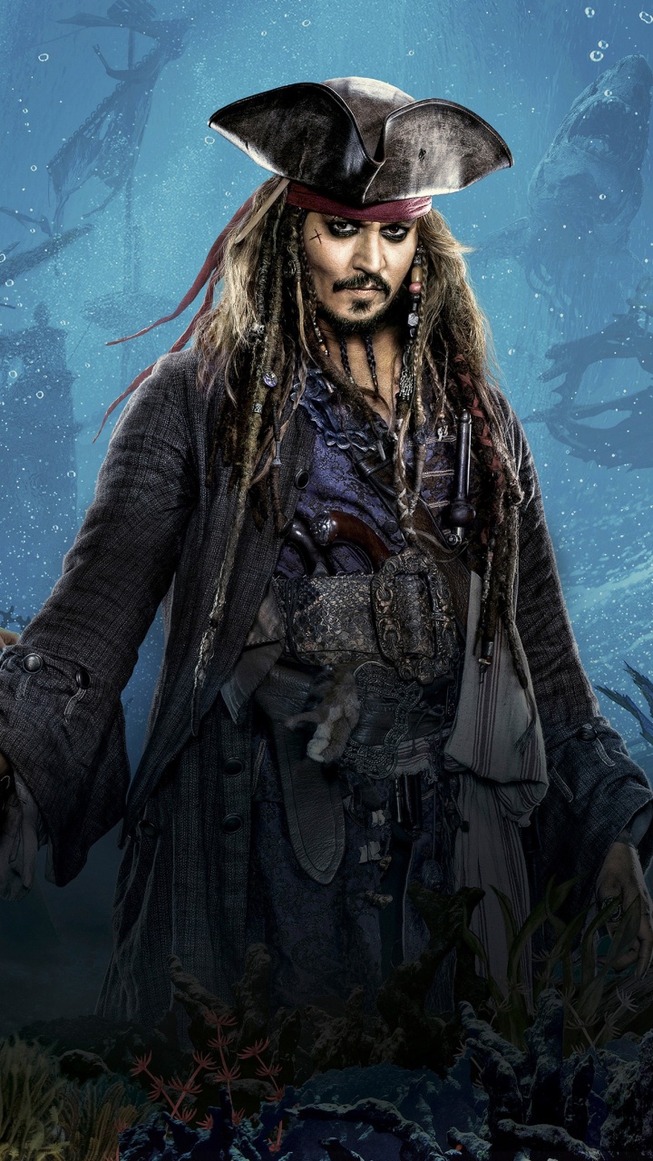 Geoff Zanelli, Captain Jack Sparrow, Captain Armando Salazar, The Devils Triangle, The High Seas. Wallpaper in 720x1280 Resolution