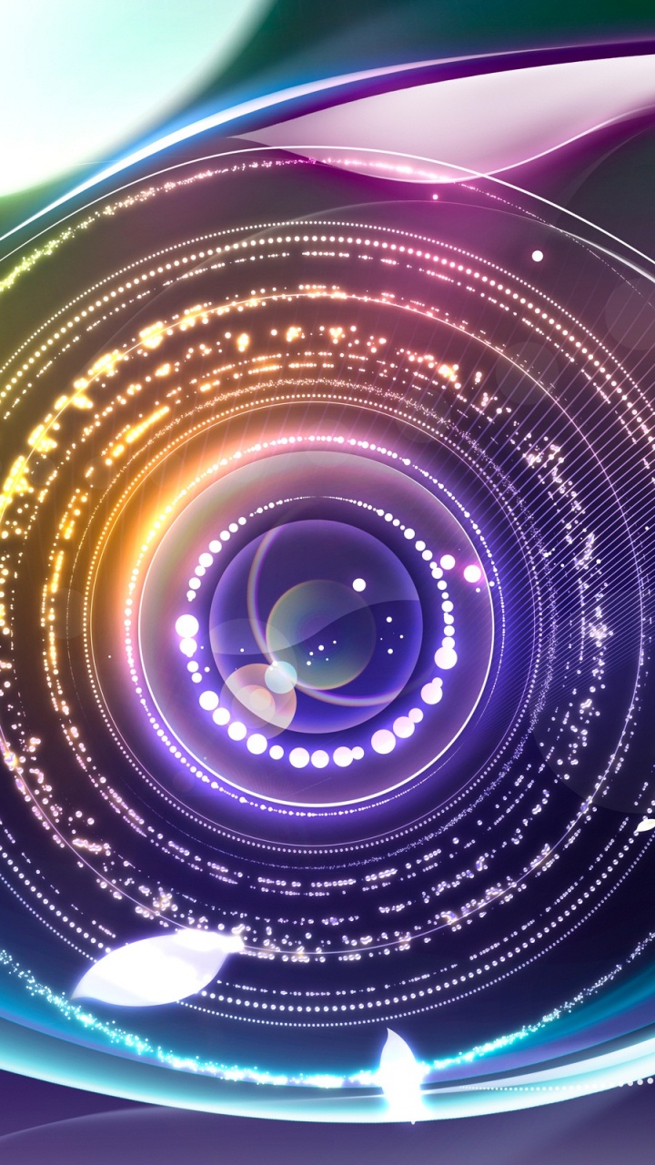 Blaue Und Gelbe Lichtillustration. Wallpaper in 720x1280 Resolution