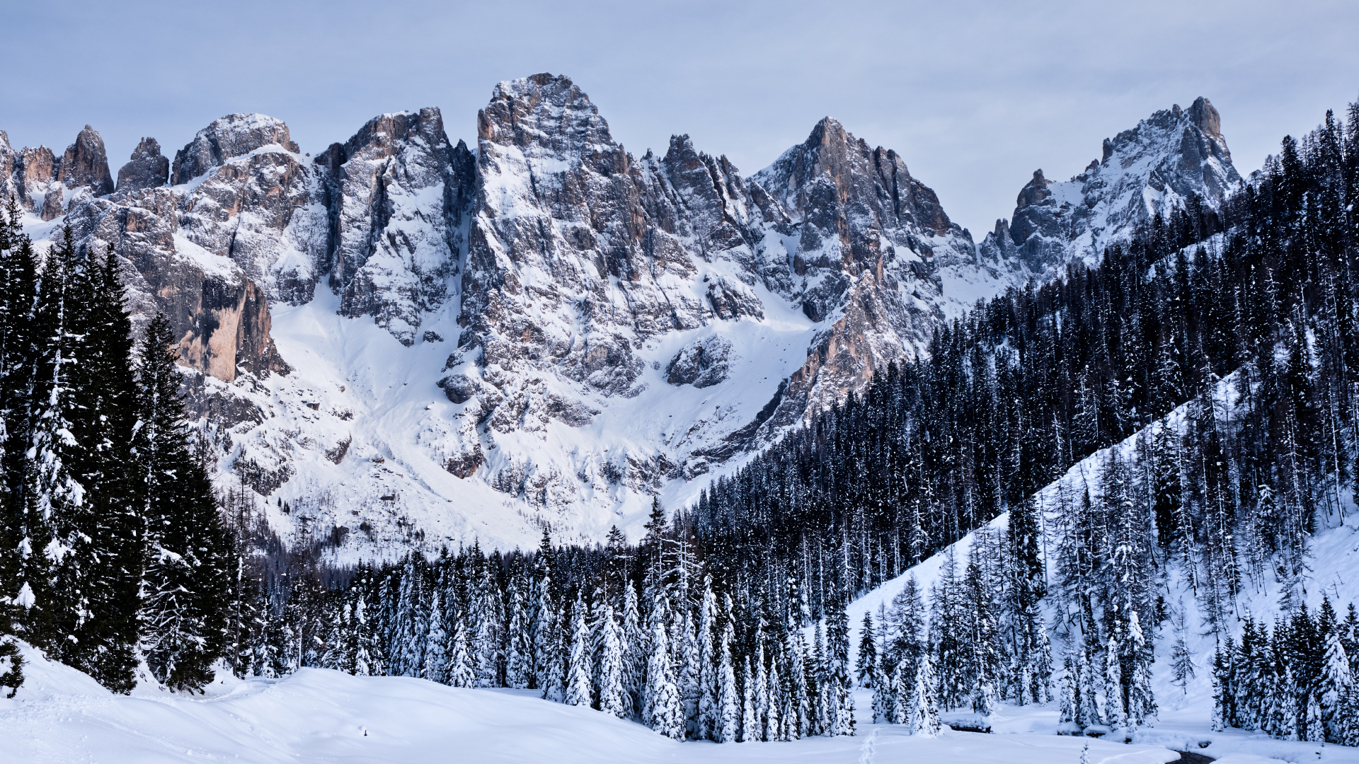 Bergigen Landschaftsformen, Schnee, Winter, Bergkette, Gletscher-landform. Wallpaper in 1920x1080 Resolution