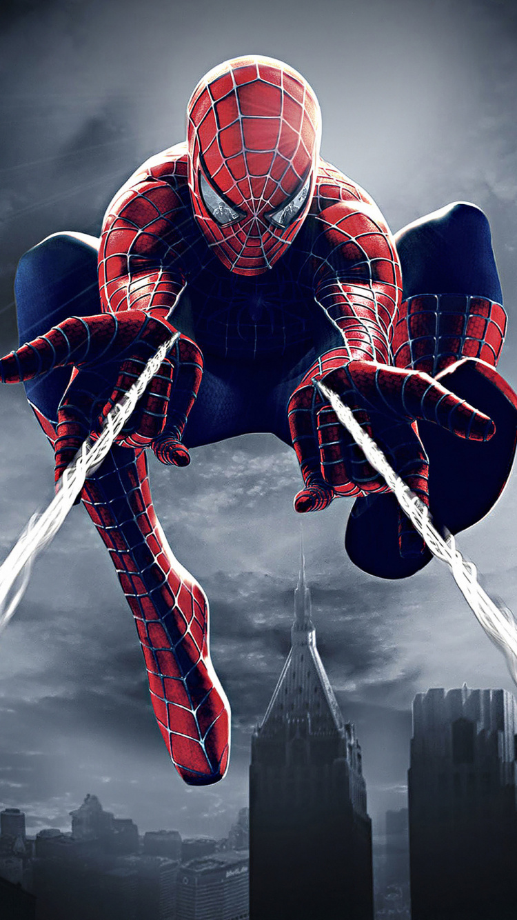 Spider Man 2 2004, Spider-Man 2, Tobey Maguire, Spider-man, Doctor Octopus. Wallpaper in 750x1334 Resolution