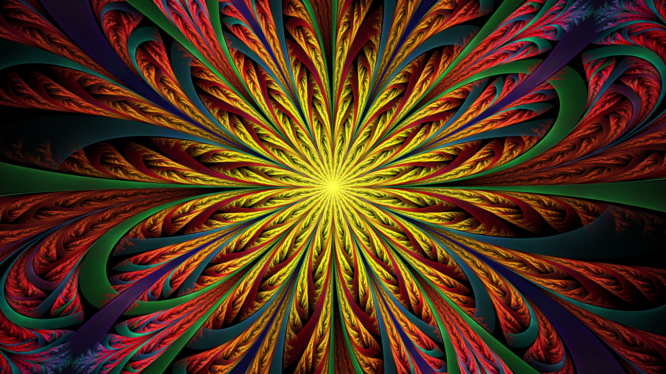 Grüne Und Braune Pflanzenillustration. Wallpaper in 1366x768 Resolution