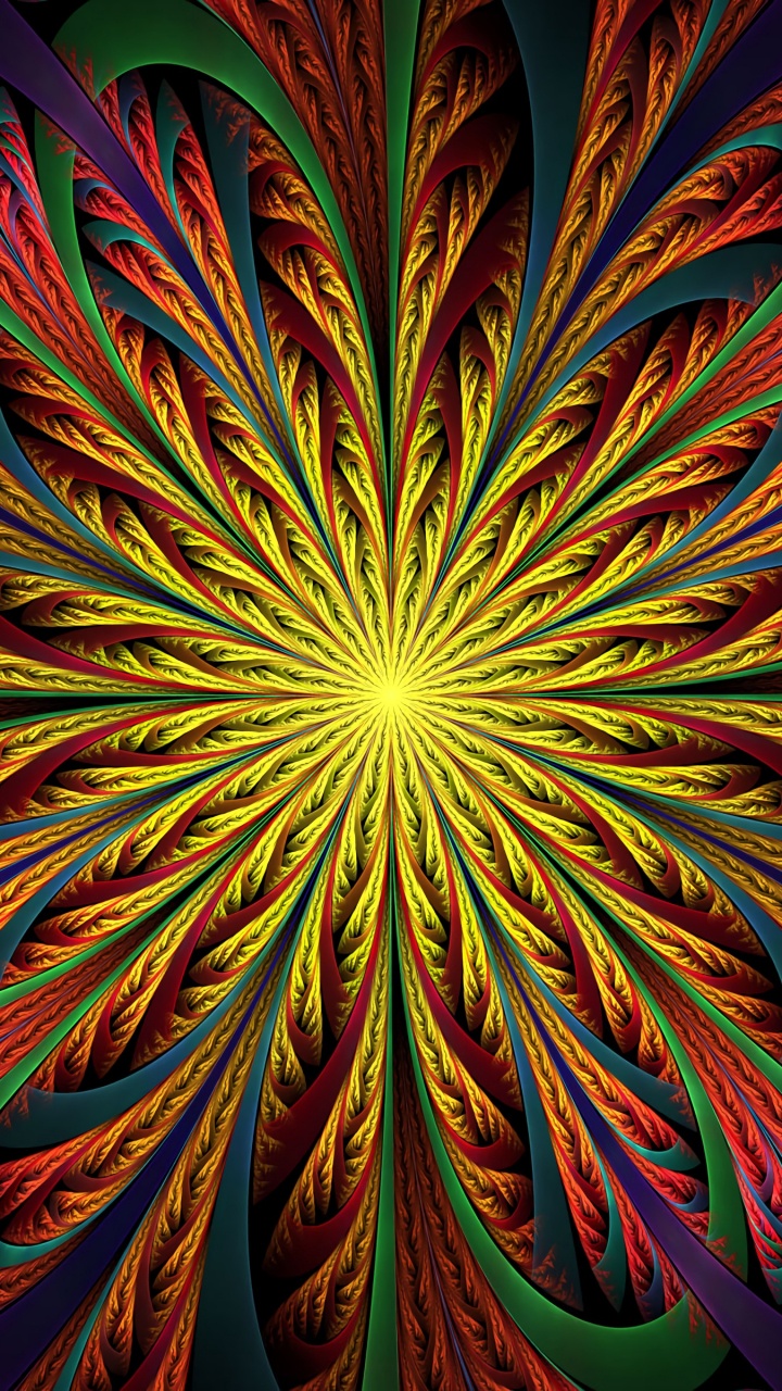 图形设计, 分形, 分形技术, 万花筒, 迷幻术 壁纸 720x1280 允许