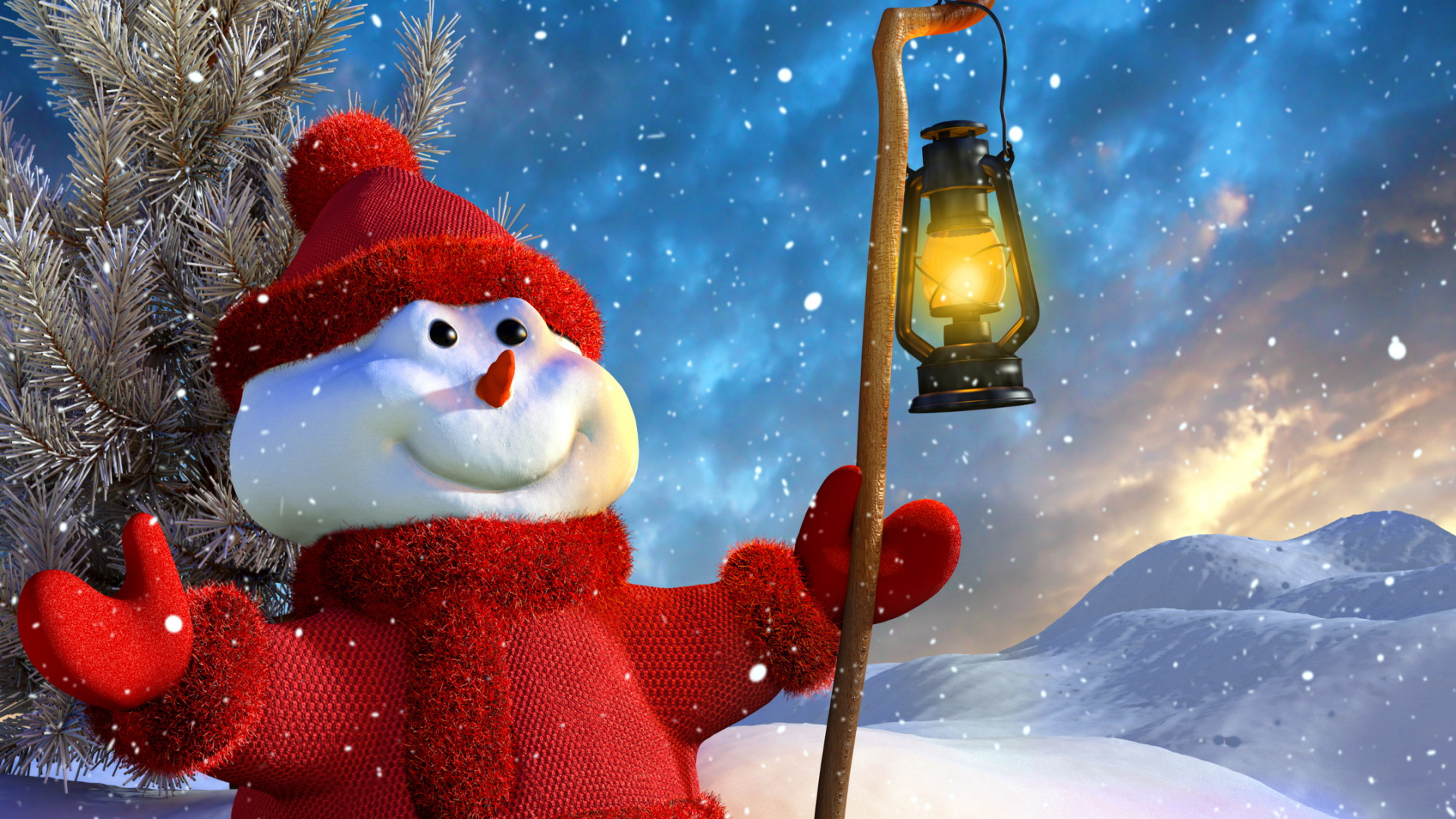 Le Jour De Noël, Bonhomme, Santa Claus, Neige, Hiver. Wallpaper in 1920x1080 Resolution