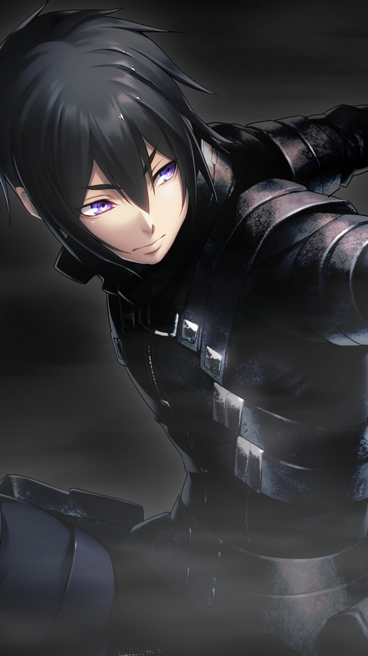 Woman in Black Suit Anime Character. Wallpaper in 750x1334 Resolution