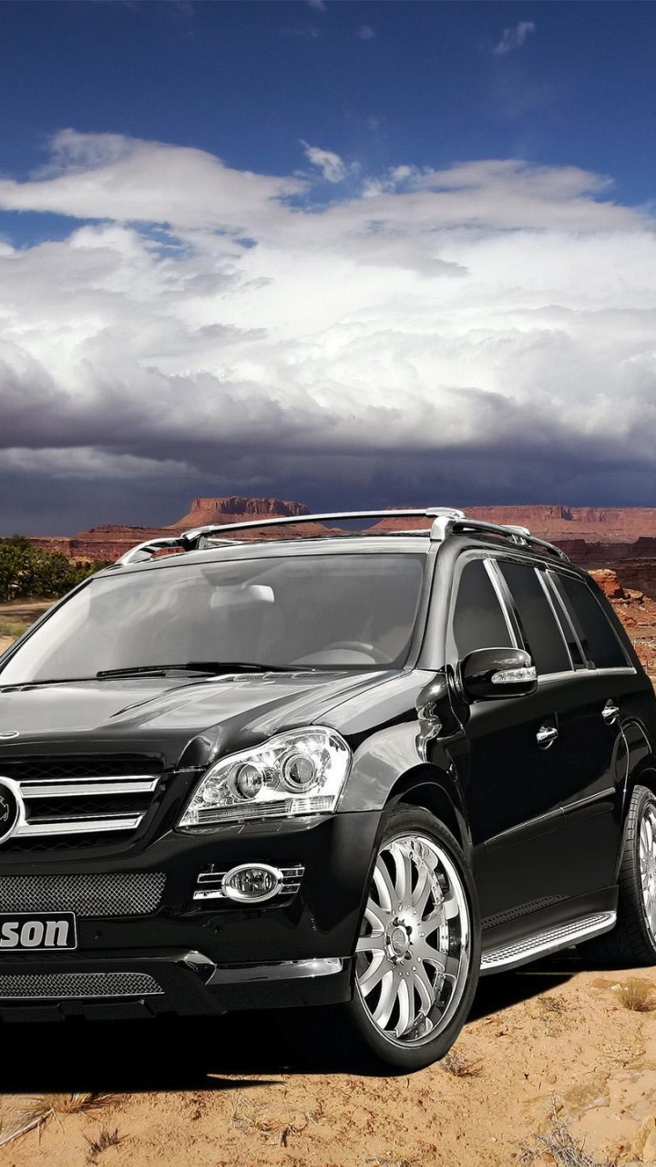 Black Mercedes Benz g Class Suv on Brown Field Under Blue and White Sunny Cloudy Sky. Wallpaper in 720x1280 Resolution