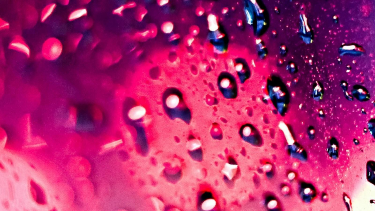 Gotas de Agua Rosadas y Azules. Wallpaper in 1280x720 Resolution