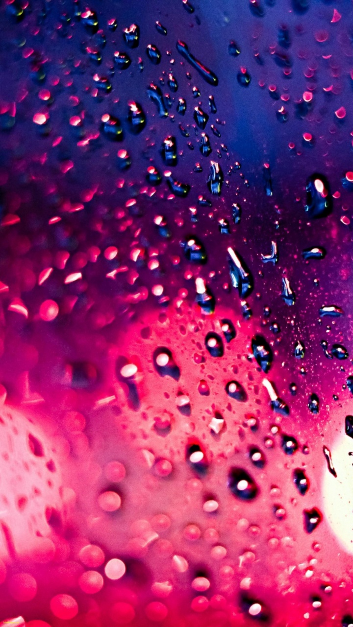 Pink and Blue Water Droplets. Wallpaper in 720x1280 Resolution