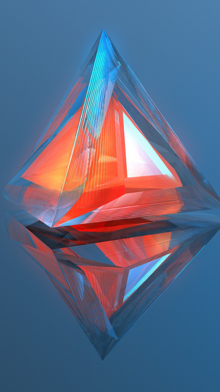 Pink and Blue Glass Pendant Lamp. Wallpaper in 750x1334 Resolution