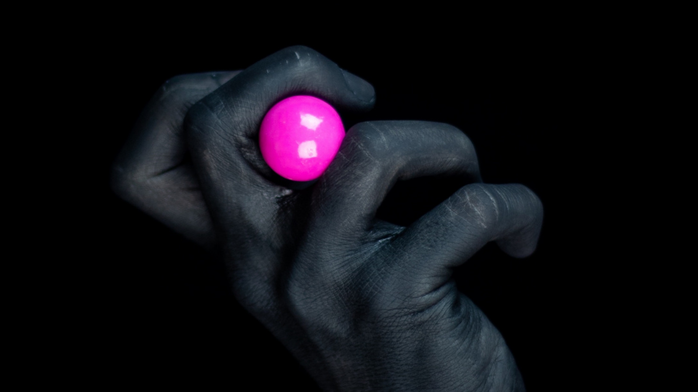 Person Holding Red Round Ornament. Wallpaper in 1366x768 Resolution