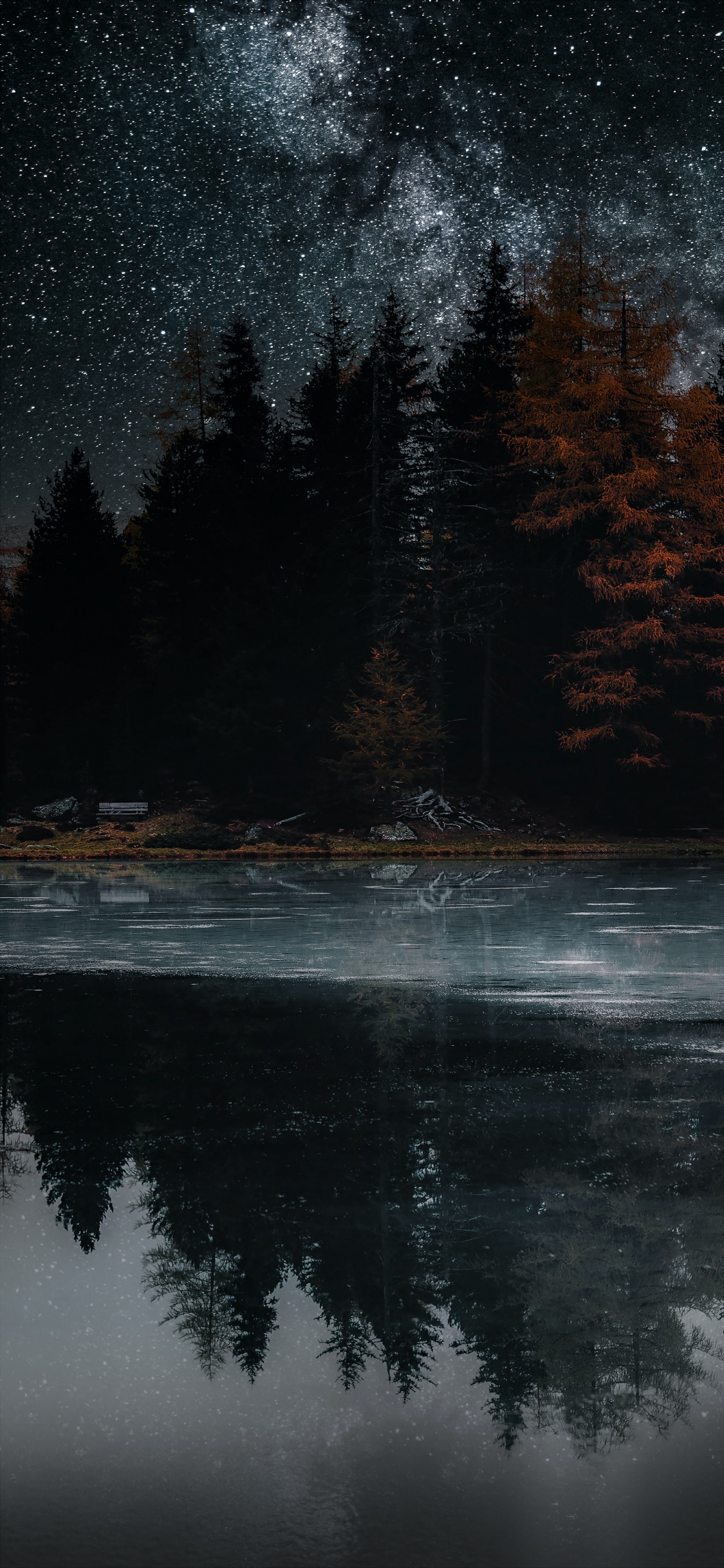 Milky Way, Water, Atmosphere, Water Resources, Natural Landscape. Wallpaper in 1125x2436 Resolution