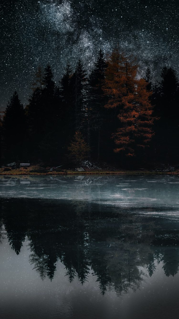 Milky Way, Water, Atmosphere, Water Resources, Natural Landscape. Wallpaper in 750x1334 Resolution