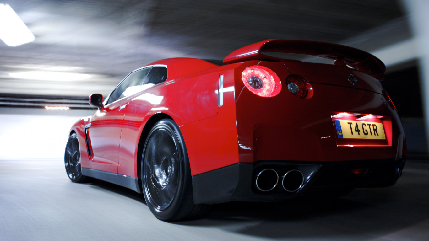 Ferrari Rouge 458 Italia Sur Route. Wallpaper in 1366x768 Resolution