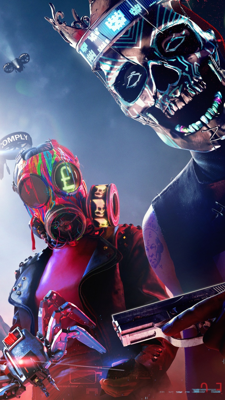 Watch Dogs Legion, Wachhund, Leistung, Bühne, Darstellende Kunst. Wallpaper in 720x1280 Resolution