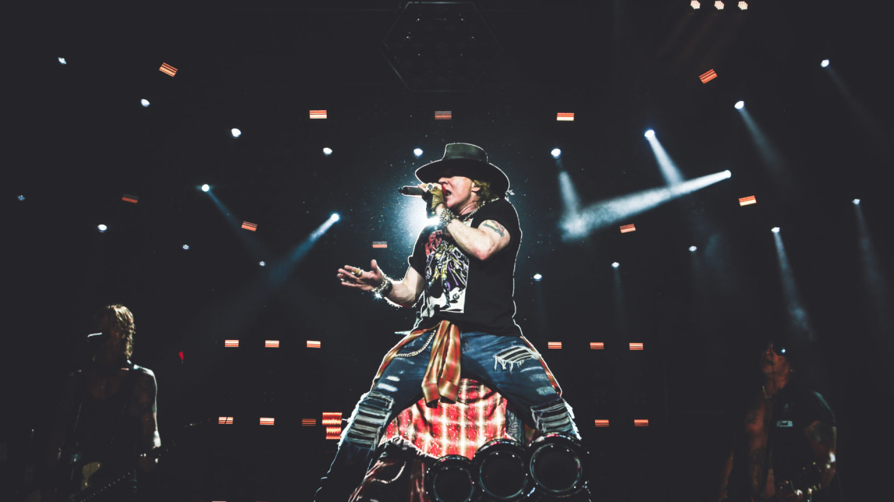 No en Esta Vida Gira, Guns N Roses, Concierto, Hard Rock, Rendimiento. Wallpaper in 1280x720 Resolution