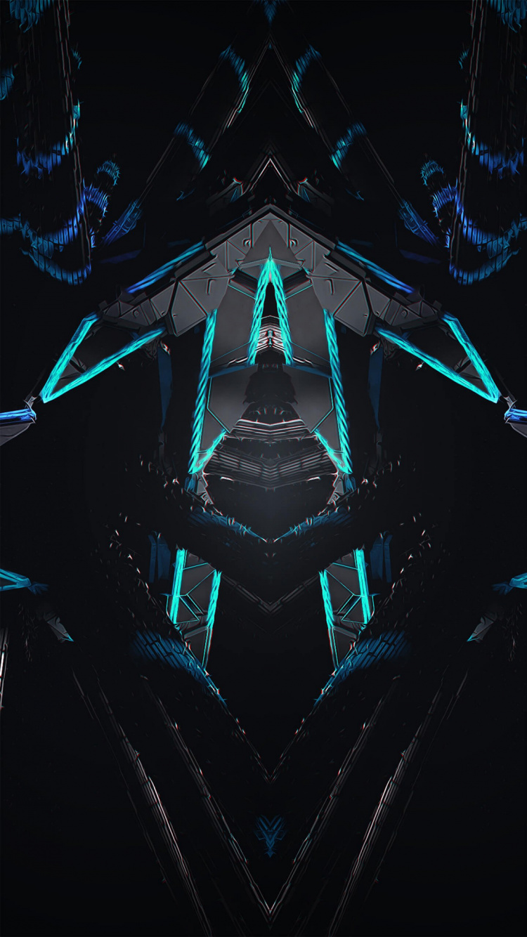 Darkness, Mathematics, Black, Symmetry, Graphics. Wallpaper in 750x1334 Resolution