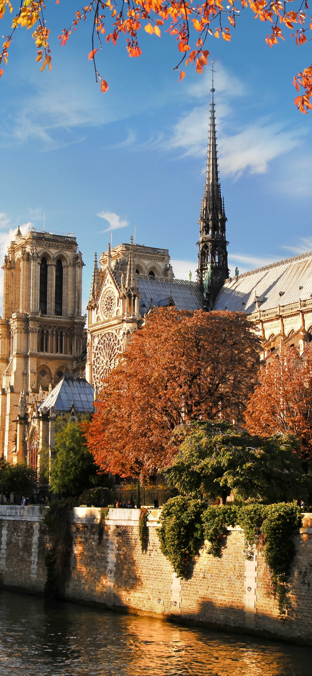 Brown Concrete Building Near River Under Blue Sky During Daytime. Wallpaper in 1242x2688 Resolution