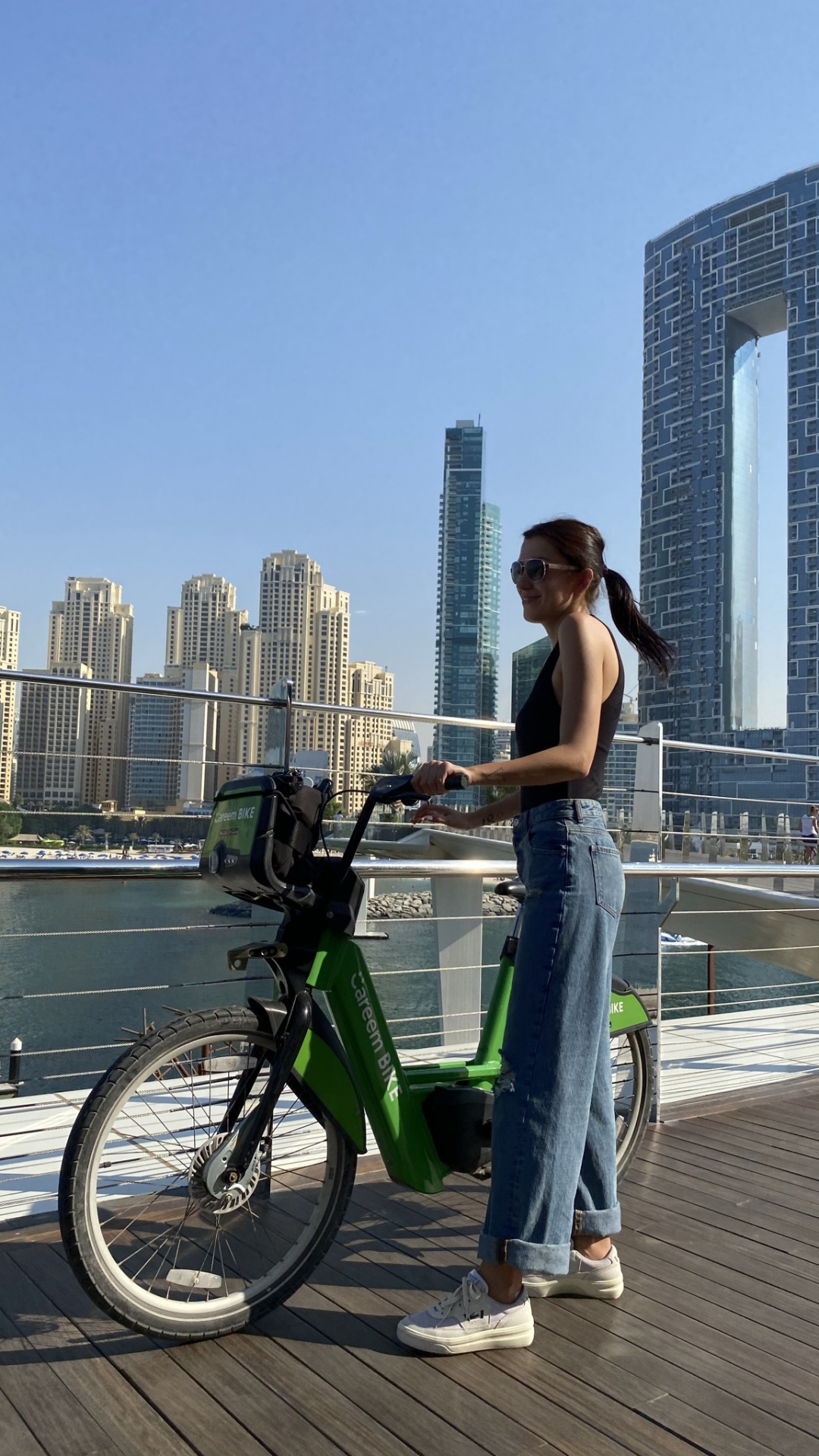 Boardwalk, Clothing, Body of Water, Bicycle Tire, Bicycle Wheel. Wallpaper in 1080x1920 Resolution